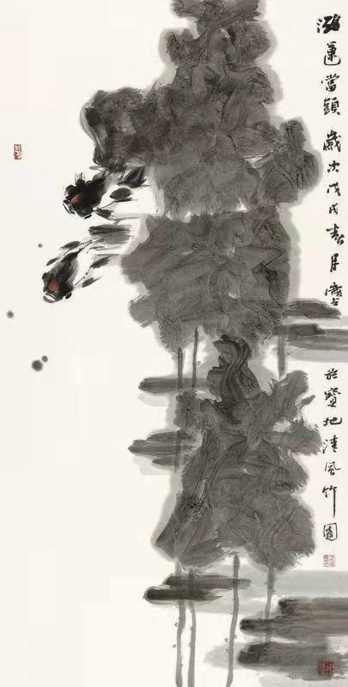 沉雄其意萧散其情孟庆占花鸟画作品赏析