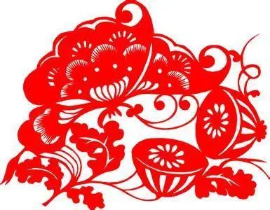 阴刻剪纸的基本效果是通过单独或混合使用阴阳线得到的.